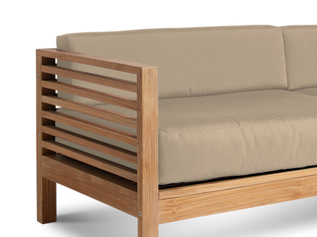 Summer Teak Fawn Outdoor Sofa with Sunbrella® Cushion - Ornate Home