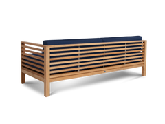 Summer Teak Navy Outdoor Sofa with Sunbrella® Cushion - Ornate Home