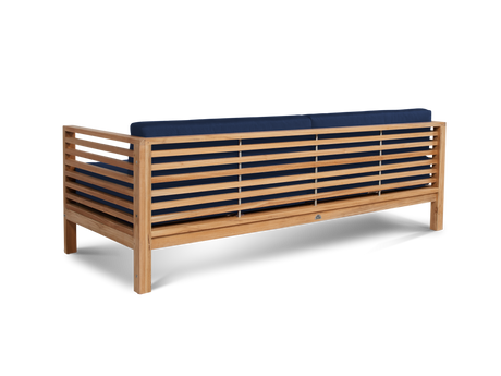 Summer Teak Navy Outdoor Sofa with Sunbrella® Cushion - Ornate Home