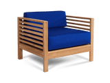 Summer Teak True Blue Outdoor Club Chair with Sunbrella® Cushion - Ornate Home