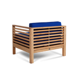 Summer Teak True Blue Outdoor Club Chair with Sunbrella® Cushion - Ornate Home
