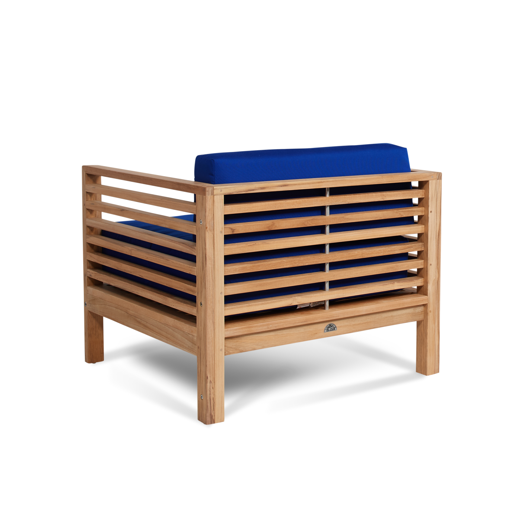 Summer Teak True Blue Outdoor Club Chair with Sunbrella® Cushion - Ornate Home