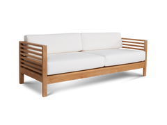 Summer Teak White Outdoor Sofa with Sunbrella® Cushion - Ornate Home