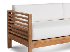 Summer Teak White Outdoor Sofa with Sunbrella® Cushion - Ornate Home