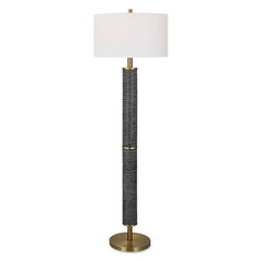 Summit Black/Gray Rustic Floor Lamp - Ornate Home