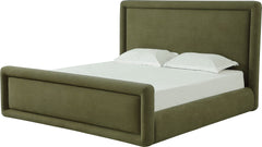 Summit Moss Upholstered Queen Bed - Ornate Home