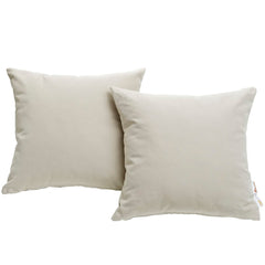 Summon Beige 2 Piece Outdoor Patio Sunbrella Pillow Set - Ornate Home