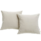 Summon Beige 2 Piece Outdoor Patio Sunbrella Pillow Set - Ornate Home