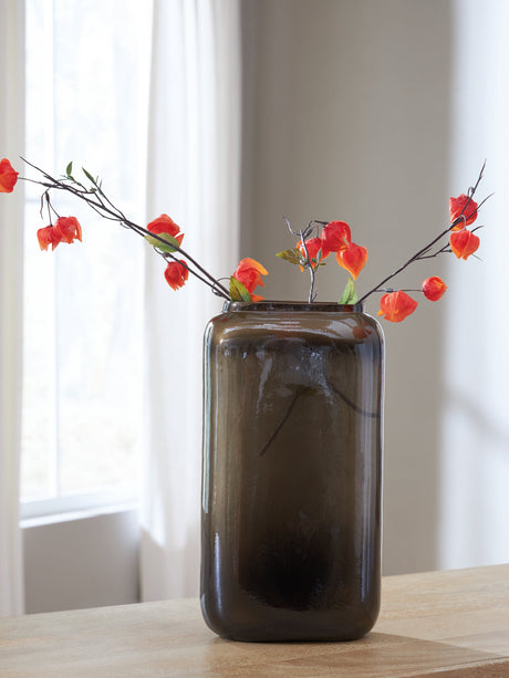 Sumner Gray/Gold Vase (14''H) - Ornate Home