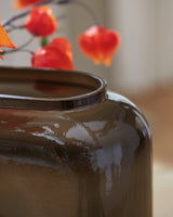 Sumner Gray/Gold Vase (14''H) - Ornate Home