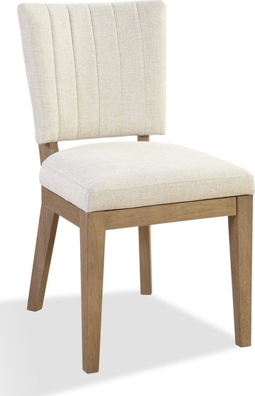 Sumner Natural Channel Back Upholstered Dining Chair (Set of 2) - Ornate Home