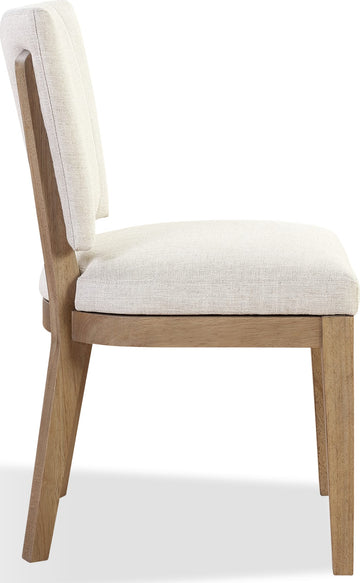 Sumner Natural Channel Back Upholstered Dining Chair (Set of 2) - Ornate Home