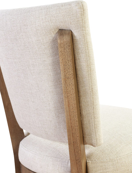 Sumner Natural Channel Back Upholstered Dining Chair (Set of 2) - Ornate Home