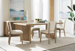 Sumner Natural Channel Back Upholstered Dining Chair (Set of 2) - Ornate Home