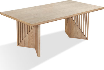 Sumner Natural Double Pedestal Oak Dining Table - Ornate Home
