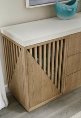 Sumner Three Drawer Two Door Sideboard in Natural - Ornate Home