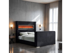 Sumter Black Queen Bed - Ornate Home