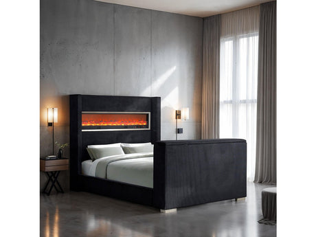 Sumter Black Queen Bed - Ornate Home