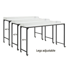 Sumter White/Black Bed Desk - Ornate Home