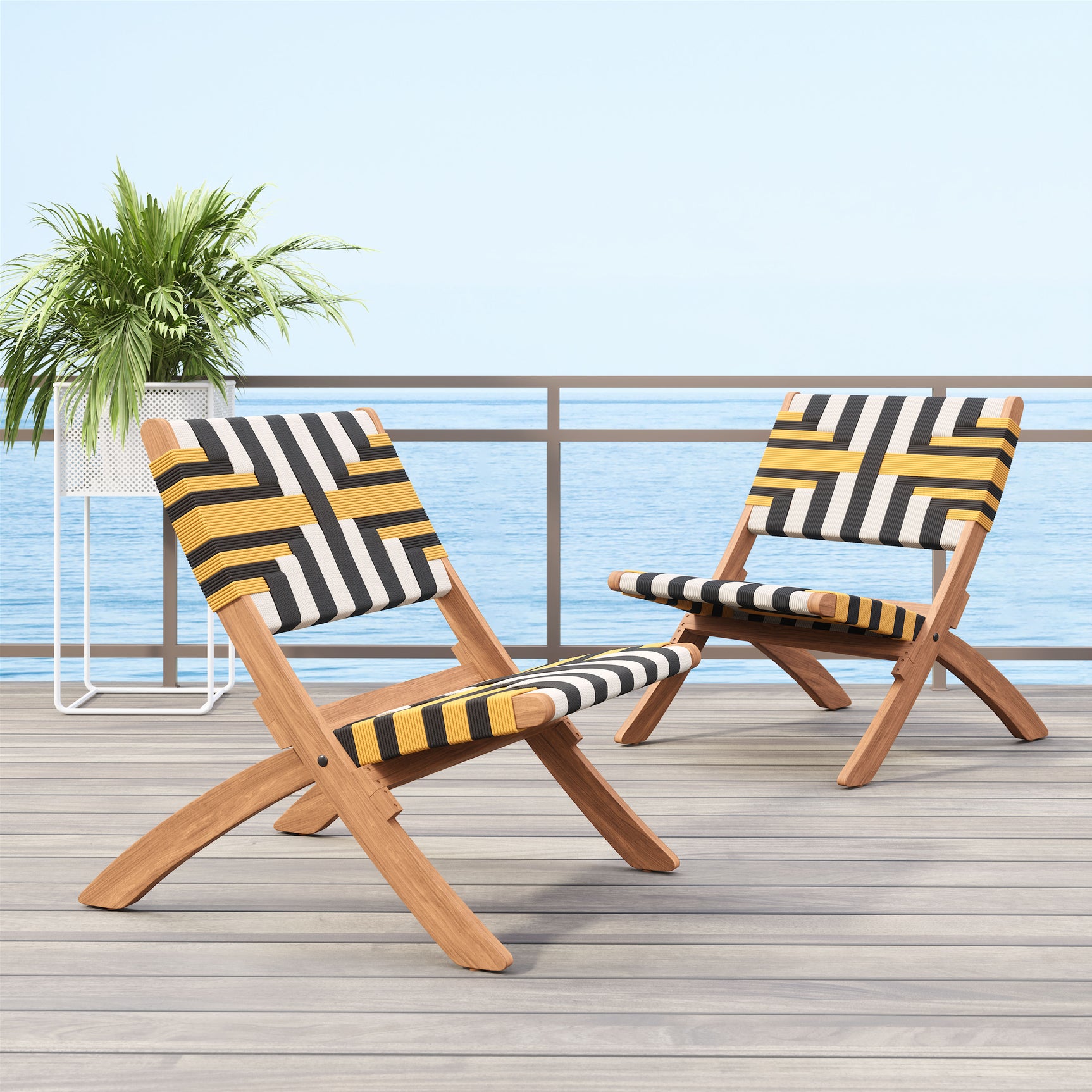 Sunbeam Multicolor Lounge Chair - Ornate Home