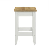 Sunbrook Oak/White Kitchen Stool - Ornate Home