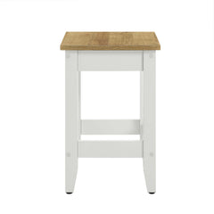 Sunbrook Oak/White Kitchen Stool - Ornate Home