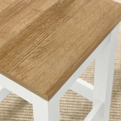 Sunbrook Oak/White Kitchen Stool - Ornate Home