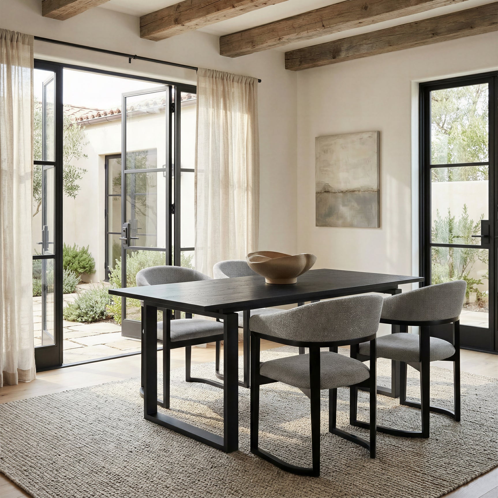 Sundar Black Dining Table - Ornate Home