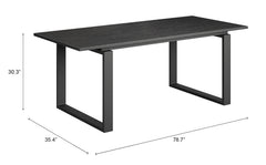 Sundar Black Dining Table - Ornate Home