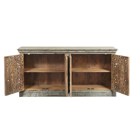 Sundara Brown Four-Door Sideboard - Ornate Home