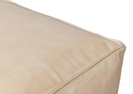 Sunday Afternoon Beige Leather Cube - Ornate Home