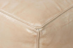 Sunday Afternoon Beige Leather Cube - Ornate Home