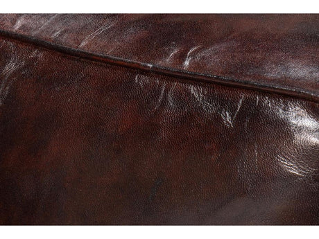 Sunday Afternoon Brown Leather Cube - Ornate Home