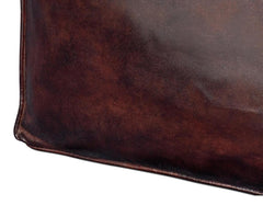 Sunday Afternoon Brown Leather Cube - Ornate Home