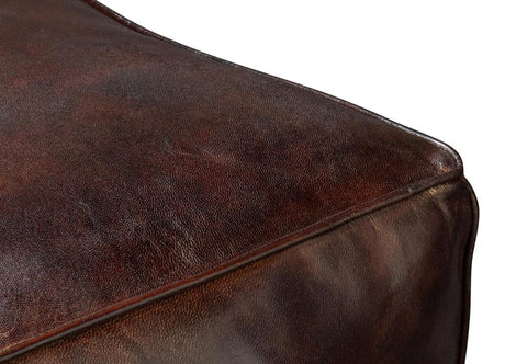 Sunday Afternoon Brown Leather Cube - Ornate Home