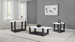 Sundbry White/Black End Table - Ornate Home