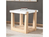 Sundbry White/Natural End Table - Ornate Home