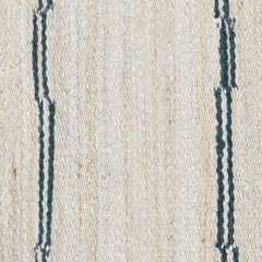 Sunderland Jute Ivory/Dark Blue Stripe Rug - Ornate Home