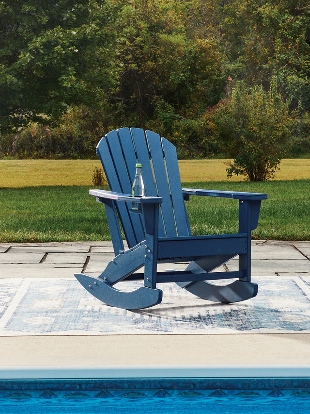 Sundown Shores Blue Rocking Chair - Ornate Home