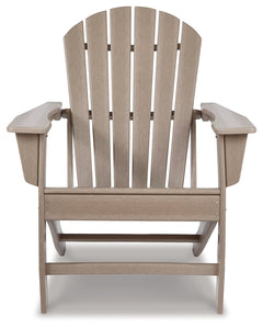 Sundown Treasure Driftwood 4 Adirondack Chairs & Outdoor End Table - Ornate Home