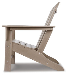 Sundown Treasure Driftwood 4 Adirondack Chairs & Outdoor End Table - Ornate Home