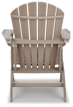 Sundown Treasure Driftwood 4 Adirondack Chairs & Outdoor End Table - Ornate Home