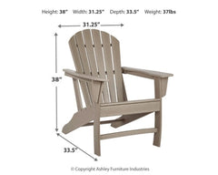 Sundown Treasure Driftwood Adirondack Chair with End Table - Ornate Home