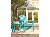 Sundown Treasure Turquoise Adirondack Chair with End Table - Ornate Home