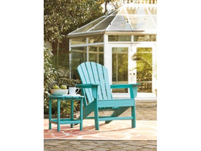Sundown Treasure Turquoise Adirondack Chair with End Table - Ornate Home