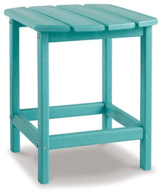 Sundown Treasure Turquoise Adirondack Chair with End Table - Ornate Home