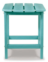 Sundown Treasure Turquoise Adirondack Chair with End Table - Ornate Home