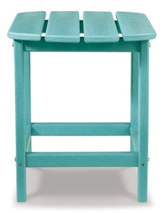Sundown Treasure Turquoise Adirondack Chair with End Table - Ornate Home