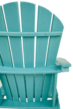 Sundown Treasure Turquoise Adirondack Chair with End Table - Ornate Home