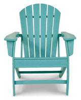Sundown Treasure Turquoise Adirondack Chair with End Table - Ornate Home